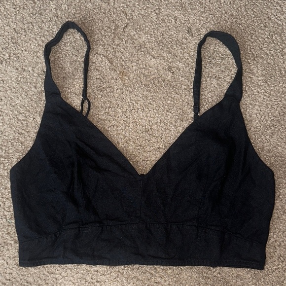 Abercrombie & Fitch Black Crop Top - Picture 1 of 4